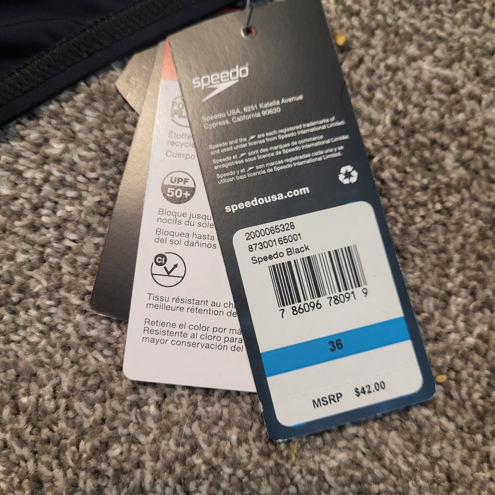 Men's black speedo size 36
